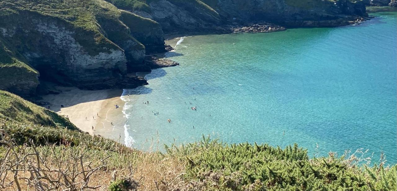 Polrunny Farm Seaberry Cottage With A Sea View And Log Burner Boscastle Bagian luar foto